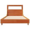 vidaXL Bed Frame without Mattress Wax Brown 90x190 cm Single Solid Wood Pine