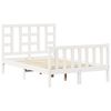 vidaXL Bed Frame without Mattress White Small Double Solid Wood Pine