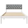 vidaXL Bed frame White and light grey 100 x 200 cm Solid pine wood