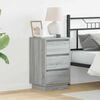 vidaXL Bedside Cabinet Grey 39 x 34.5 x 65 cm Engineered wood