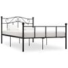 vidaXL Bed Frame without Mattress Black Metal 120x200 cm
