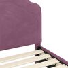 vidaXL Children's Bed Frame with Headboard Purple 90 x 190 cm Velvet