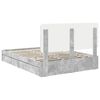 vidaXL Storage Bed Concrete Grey 150 x 200 cm Engineered Wood