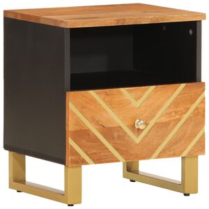 vidaXL Bedside Cabinet Brown and Black Solid Wood Mango