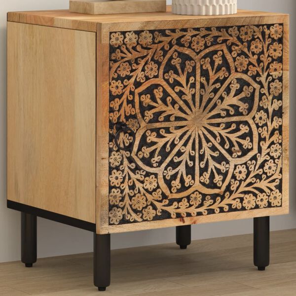 vidaXL Bedside Cabinet 40x33x46 cm Solid Wood Mango