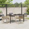 vidaXL Garden Dining Set 5 pcs Beige Poly Rattan