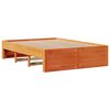 vidaXL Bed Frame without Mattress with Drawers Wax Brown 140x190 cm Solid Wood Pine