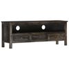 vidaXL TV Cabinet Black 120x30x45 cm Solid Mango Wood