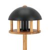 Esschert Design Bird Table with Silo and Round Roof Black