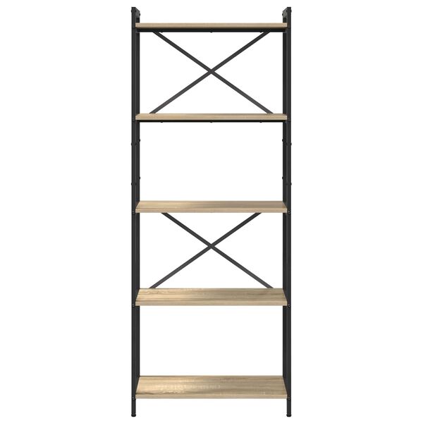 vidaXL Bookshelf Sonoma Oak 60 x 30 x 155 cm Engineered Wood