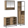 vidaXL Bathroom Furniture Set 3 pcs Artisan Oak Engineered Wood
