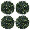 vidaXL Artificial Boxwood Balls with LED Lights 4 pcs Green 12 cm