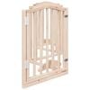 vidaXL Dog Gate with Door Foldable 6 Panels 300 cm Poplar Wood