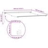 vidaXL Retractable Awning Light Grey 350 x 250 cm Polyester and Metal