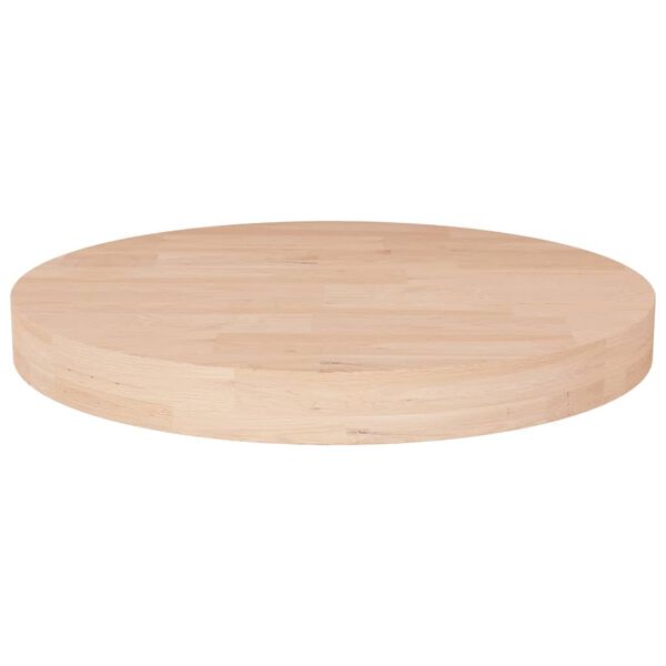 vidaXL Round Table Top Ø30x4 cm Untreated Solid Wood Oak