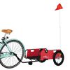 vidaXL Bike Trailer Red Oxford Fabric and Iron