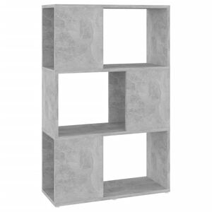 vidaXL Book Cabinet Room Divider Concrete Grey 60x24x94 cm Engineered Wood