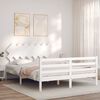 vidaXL Bed Frame without Mattress White 140x200 cm Solid Wood