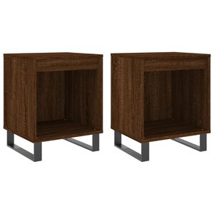 vidaXL Bedside Cabinets 2 pcs Brown Oak 40x35x50 cm Engineered Wood