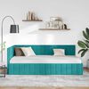 vidaXL Corner Bed Frame with Headboard Turquoise 90 cm x 190 cm Velvet