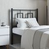vidaXL Metal Replace Headboard Black 75 cm