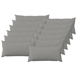 vidaXL Cushion Cover 12 pcs HEERLEN Cloud Grey 40 x 80 cm Fabric