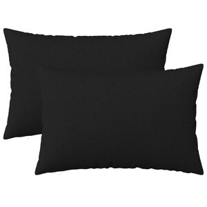 vidaXL Cushion Cover 2 pcs HEERLEN Black 30 x 50 cm