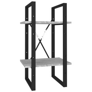 vidaXL 2-Tier Book Cabinet Grey Sonoma 40x30x70 cm Engineered Wood