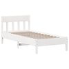 vidaXL Bed Frame without Mattress White 90x190 cm Single Solid Wood Pine