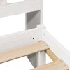 vidaXL Bookcase Bed without Mattress White 140x190 cm Solid Wood Pine