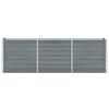 vidaXL Garden Raised Bed Galvanised Steel 240x40x77 cm Grey