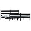 vidaXL Bed Frame without Mattress Solid Wood Pine 200x200 cm Black