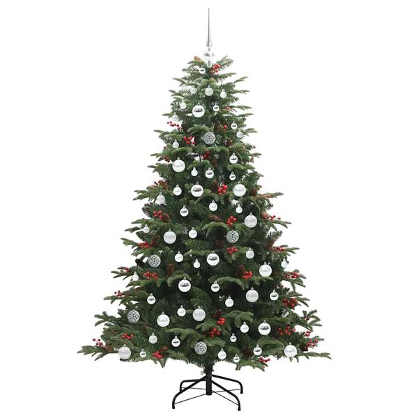 vidaXL Artificial Christmas Tree with 300 LEDs with Stand Green 180 cm