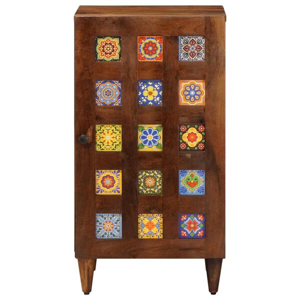 vidaXL Sideboard with Storage Walnut 40 x 33 x 75 cm Solid Mango Wood