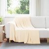 vidaXL Throw Blanket Cream 200 x 150 cm Fleece