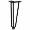 vidaXL Hairpin Legs for Coffee Table 4 pcs Black 30 cm Solid Steel