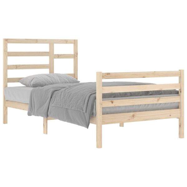 vidaXL Bed Frame without Mattress Solid Wood 100x200 cm