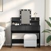 vidaXL Dressing Table with LED Black 100x40x130 cm