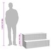 vidaXL Hot Tub Step Light Grey 100x50x50.5 cm Poly Rattan and Solid Acacia