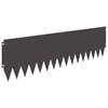 vidaXL Lawn Edging 10 pcs 103 x 30 cm Steel Black