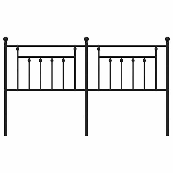 vidaXL Metal Replace Headboard Black 160 cm