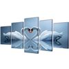 vidaXL Canvas Painting | Various blues and whites | Canvas, wood | 200 x 100 cm