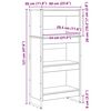 vidaXL Book Cabinet Sonoma 60 x 30 x 121 cm Engineered Wood