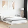 vidaXL Bed Frame with LED Lights without Mattress White 140x200cm