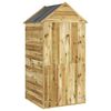 vidaXL Garden Tool Shed with Door 107x107x220 cm Impregnated Solid Wood Pine