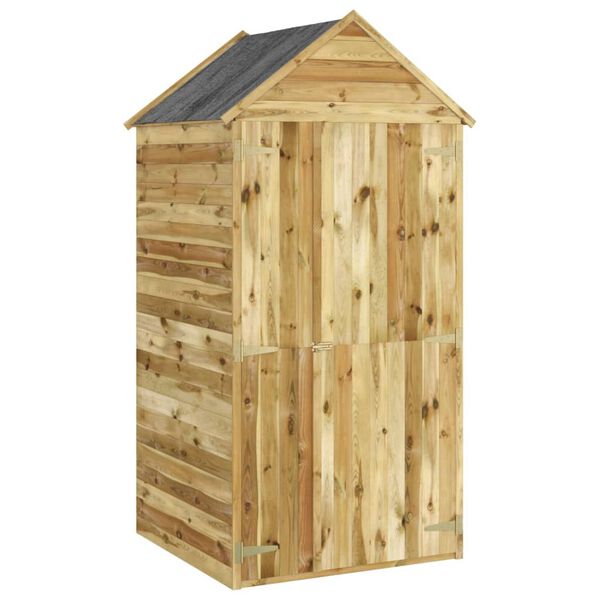 vidaXL Garden Tool Shed with Door 107x107x220 cm Impregnated Solid Wood Pine
