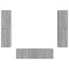 vidaXL TV Cabinet Set 6 pcs Grey Sonoma Engineered Wood