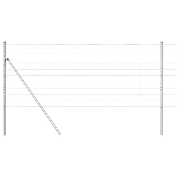 vidaXL Fence Post Galvanized 50 x 1 m Steel