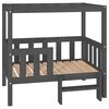 vidaXL Dog Bed Grey 95.5x73.5x90 cm Solid Wood Pine