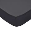 vidaXL Fitted Sheets for Waterbeds 2pcs 1.6x2m Cotton Jersey Anthracite